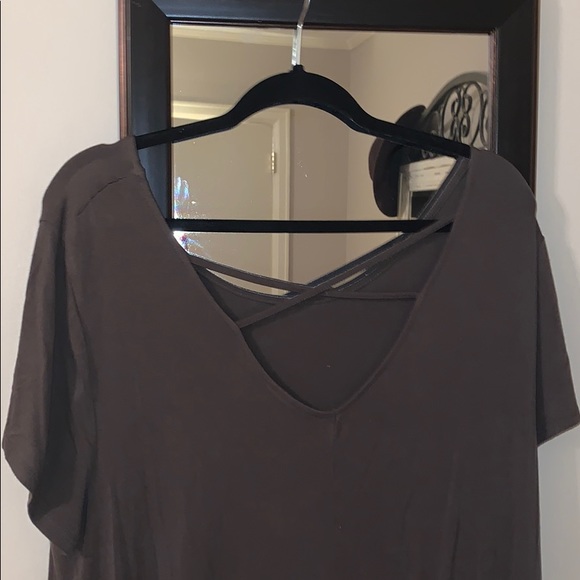 Hunter green T-shirt dress - Picture 2 of 3